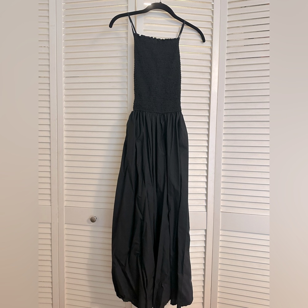 J.Crew rib high neck dress with cross-back straps and back zipper. M